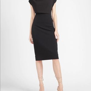 NWT Express draped mock neck midi sheath dress size S